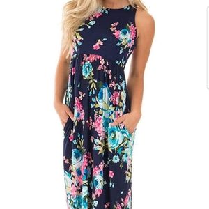 Floral print maxi dress